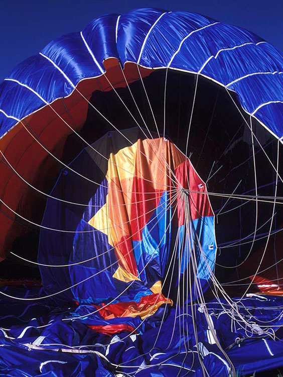 Collapsing hot air balloon at Jackson Hole, WY