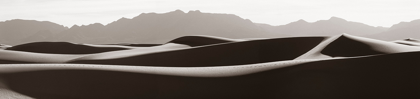 panorama of sand dunes in White Sands NM